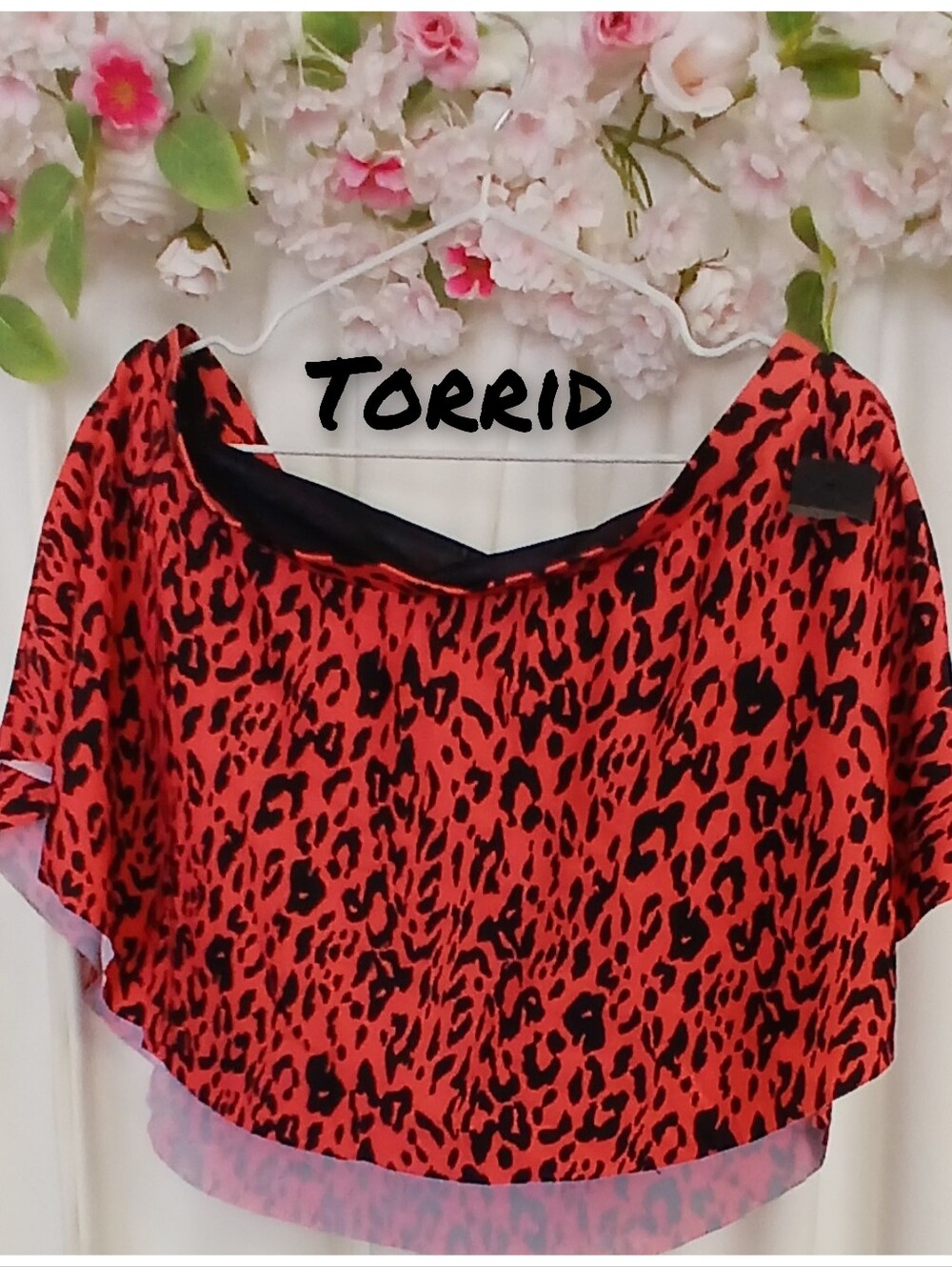 torrid Pink and Black Leopard Print Swim Skirt One-Piece Set
